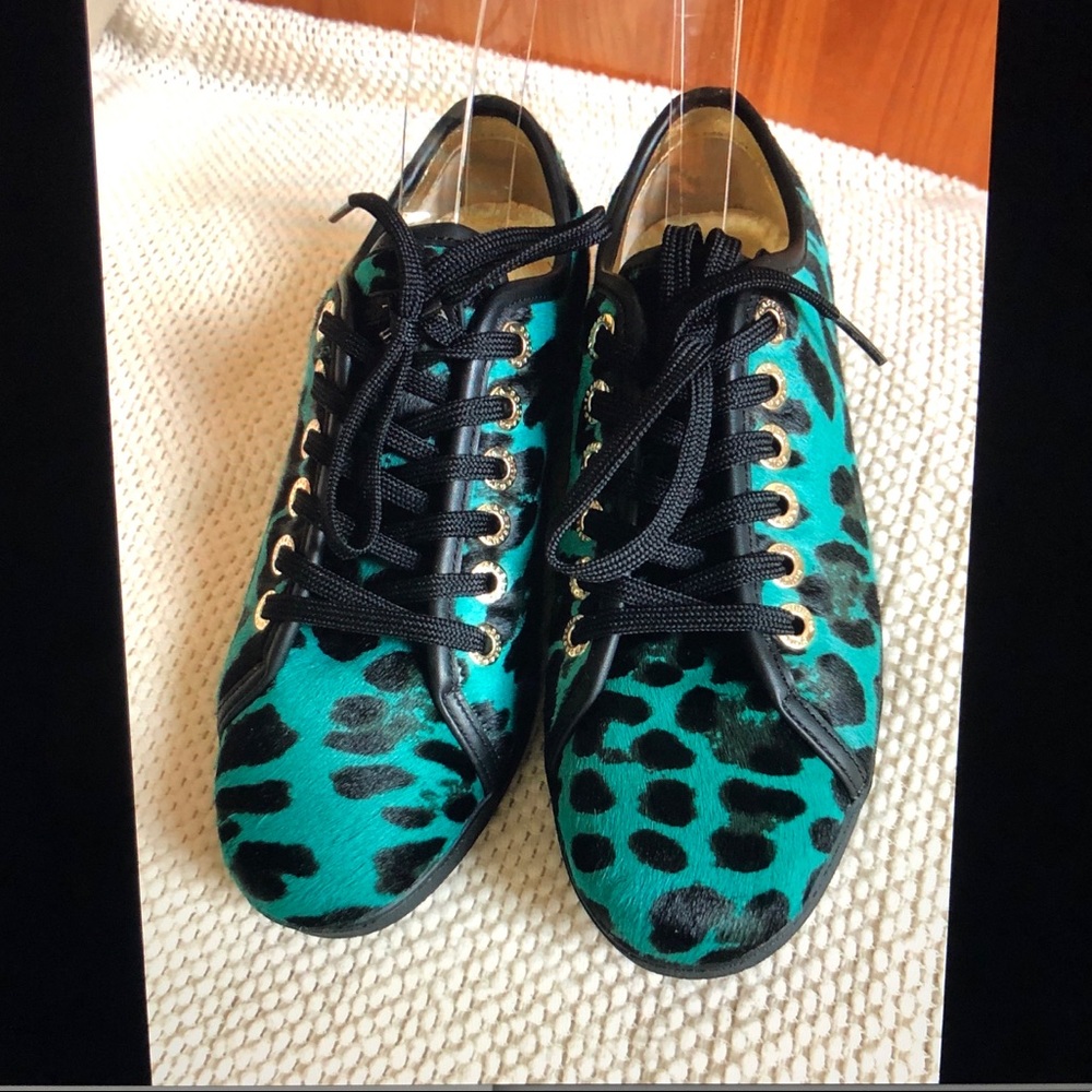 Dolce& Gabana Pony Hair Animal Print Flats Fashion Sneakers Tennis Shoes Oxfords